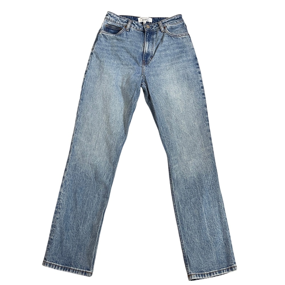 Reformation Liza Ultra High Rise Straight Jeans Womens 26 Blue Malta Sustainable - Picture 4 of 11